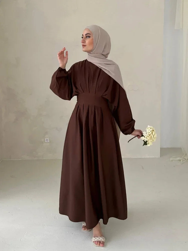 Women Jalabiya Ramadan Robe Dress Full Sleeve