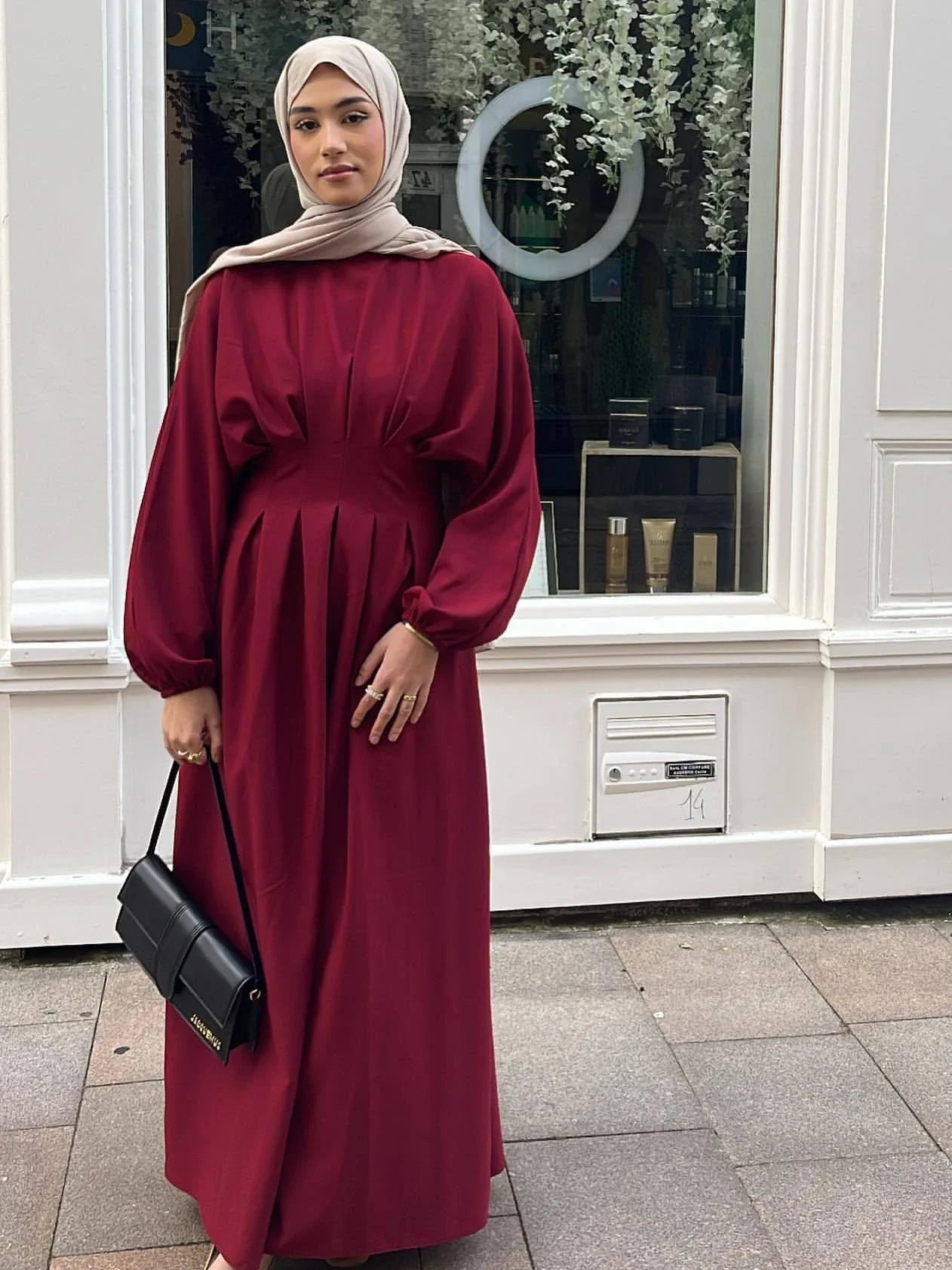 Women Jalabiya Ramadan Robe Dress Full Sleeve