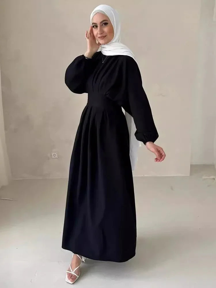 Women Jalabiya Ramadan Robe Dress Full Sleeve