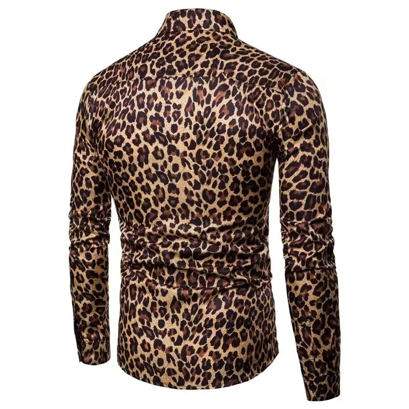 High Quality Leopard Print Men's Shirts