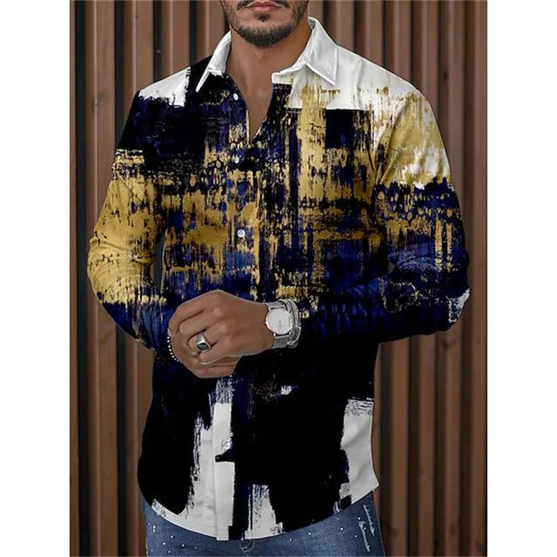 High Quality Leopard Print Men's Shirts