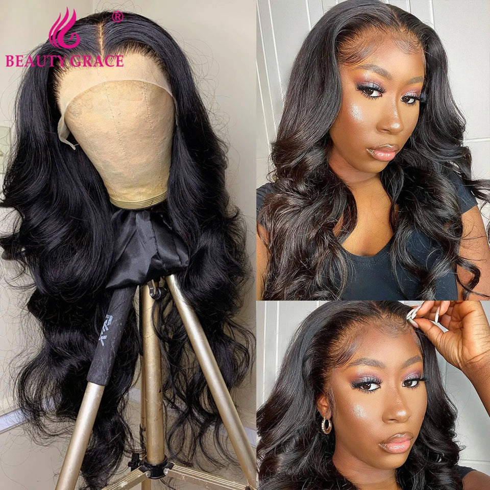 Body Wave 13X4 Lace Front Human Hair Wigs 100% Remy Human Hair Wigs Body Wave Lace Closure Wigs Transparent PrePlucked 13x4 wig