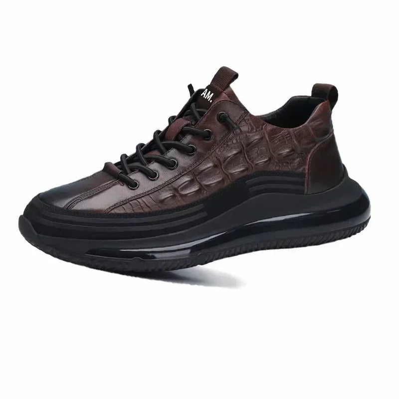 Tenis Men Sport Shoe Autumn New Brand Leather Shoe Platform