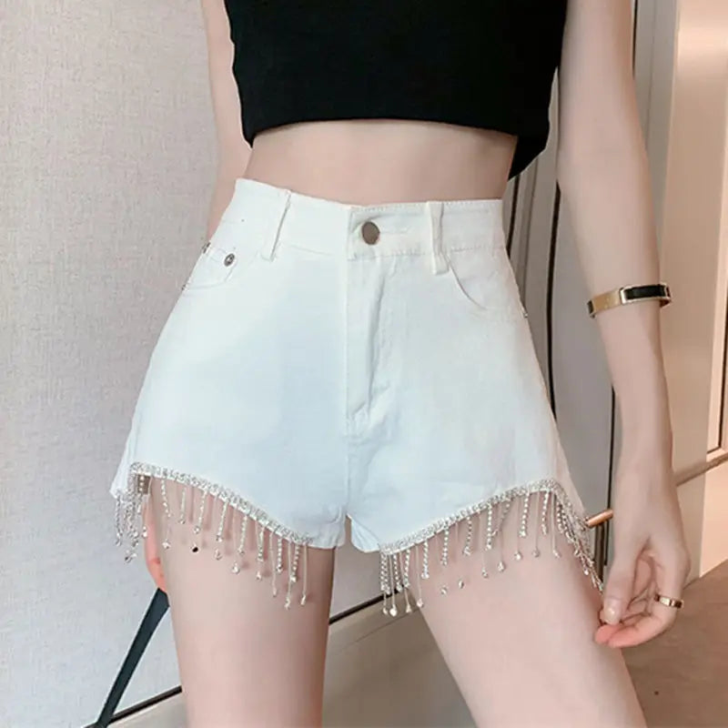 High Waist Slim Fit Show Thin Show High Exquisite Women's Shorts