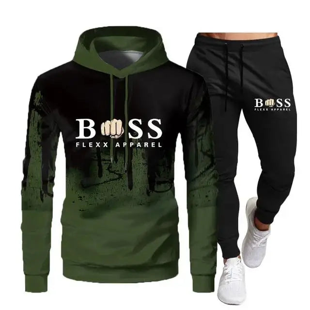 New Brand Men's Tracksuit Sportswear Hoodies Sweatshirts Sweatpants Two Piece Sets