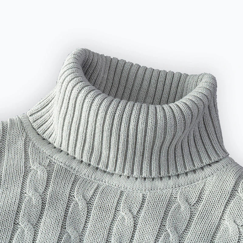 New Turtleneck Sweater Casual Men's Rollneck Knitted Sweater