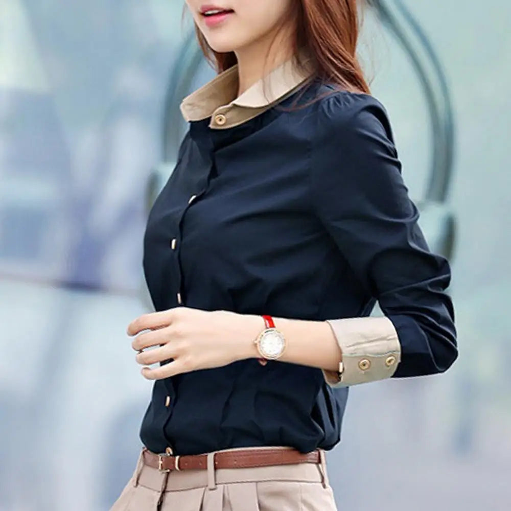 Office Lady Shirt Long Sleeve