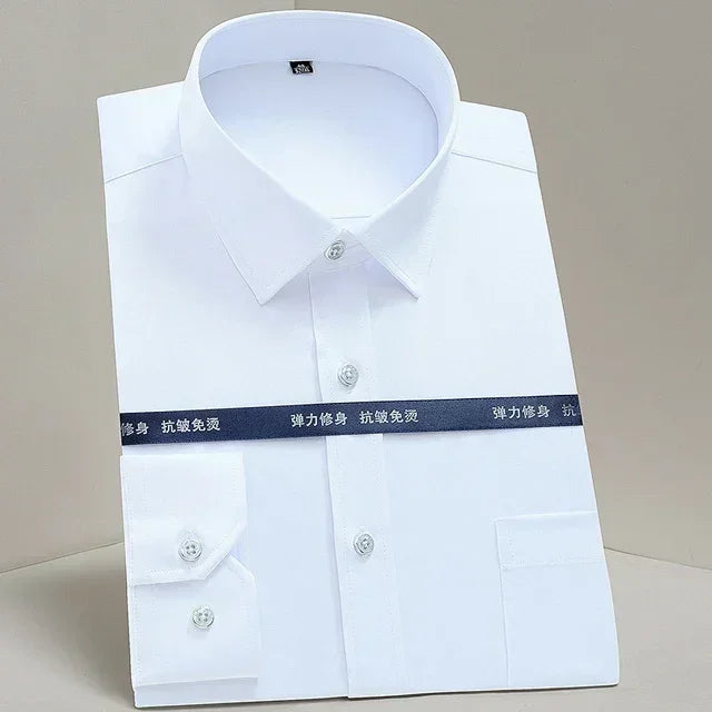 Men Button Down Smart Casual long Sleeve Shirt Men