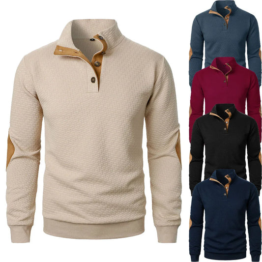 Men's Jacquard Sweatshirts Long Sleeve Hoodie Casual