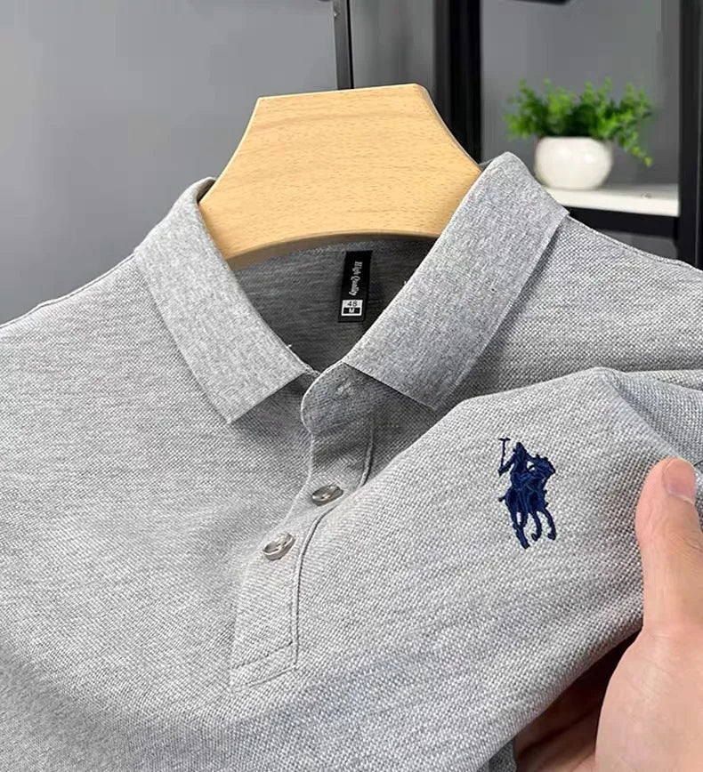 100% cotton men's short sleeved POLO  T-shirt