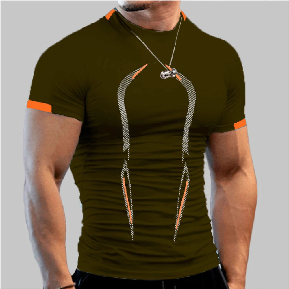 Men's T-shirt Crew Neck Sportswear Running Training Clothes