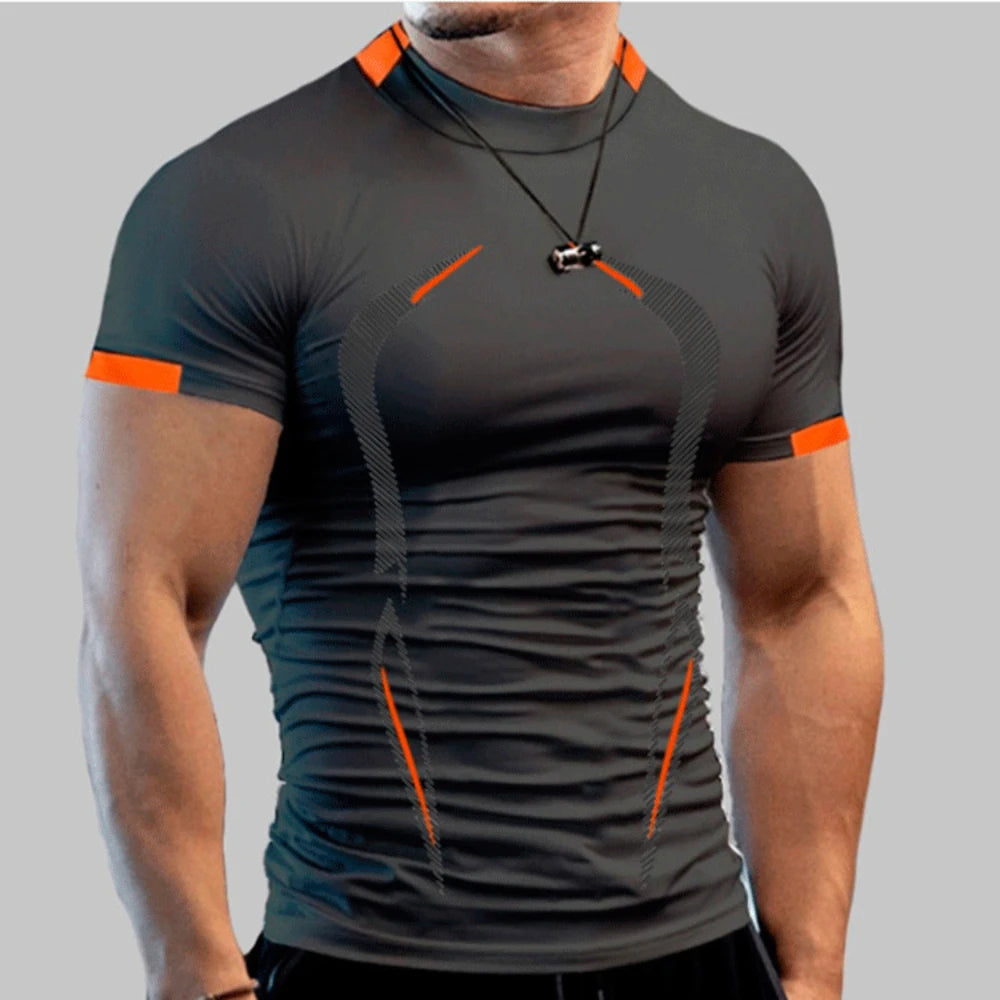 Men's T-shirt Crew Neck Sportswear Running Training Clothes