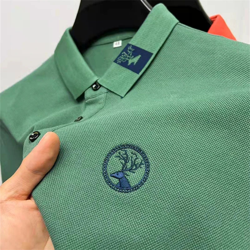 High quality 100% cotton short sleeved polo men's T-shirt