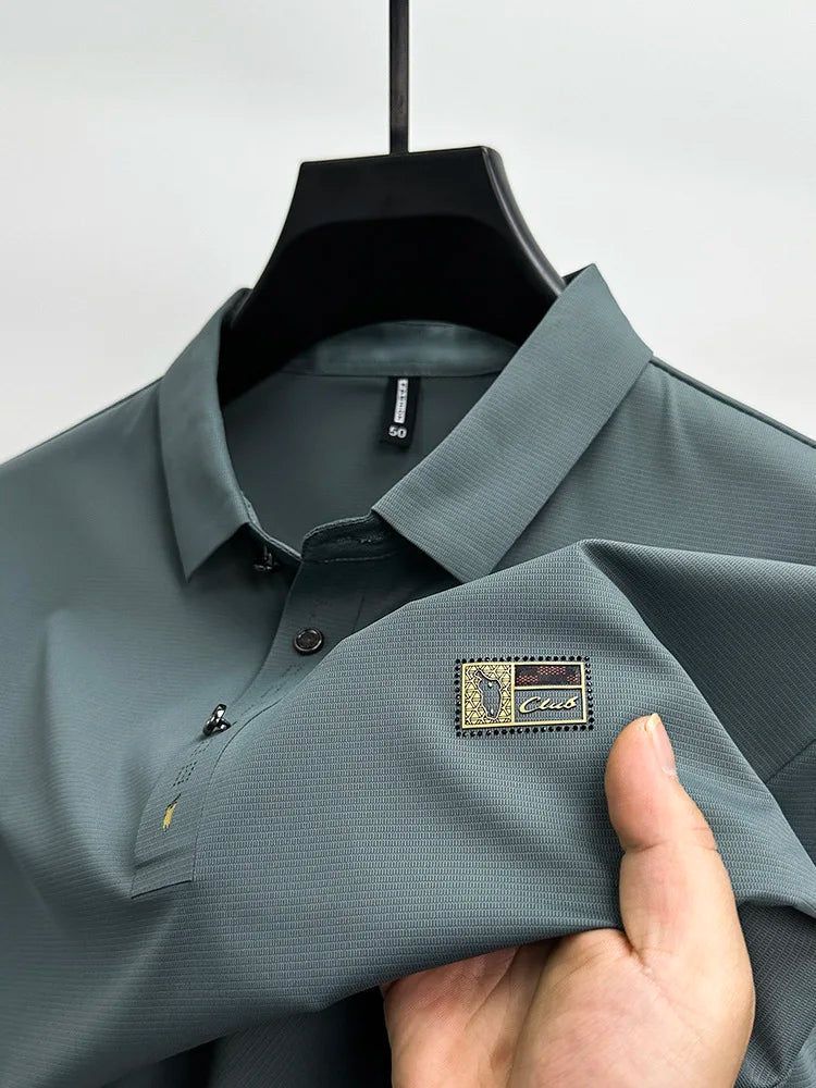 High end brand ice silk comfortable polo shirt