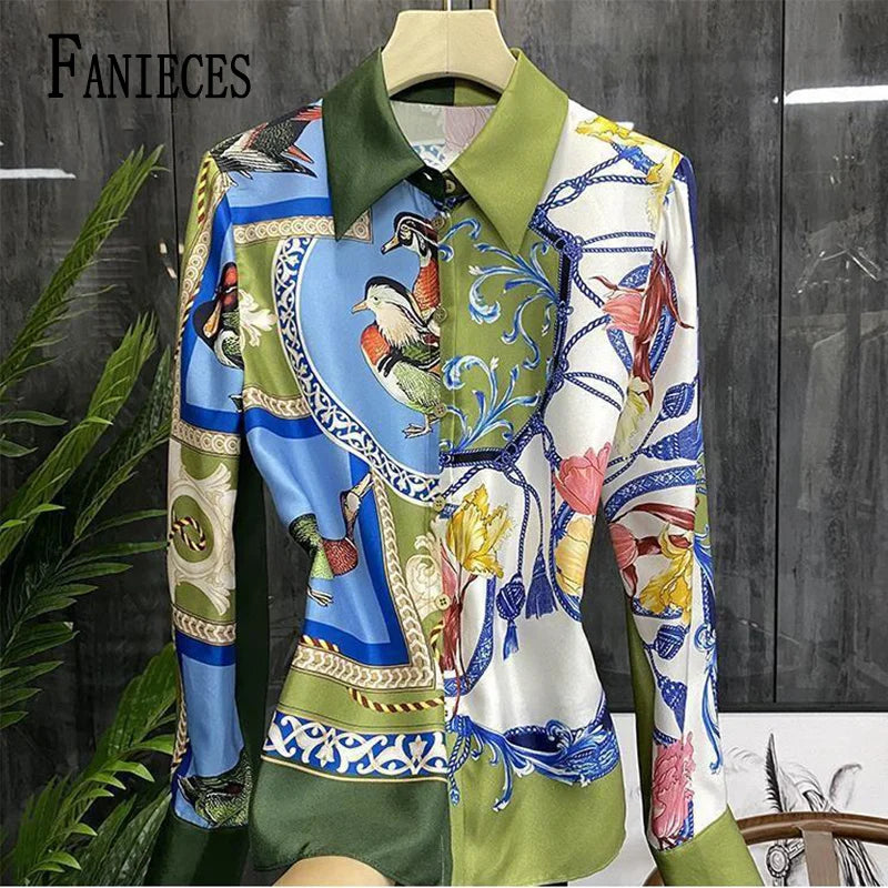 FANIECES Blusa Mujer Elegant Fashion Vintage Shirts