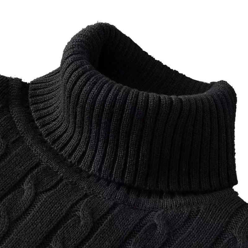 New Turtleneck Sweater Casual Men's Rollneck Knitted Sweater