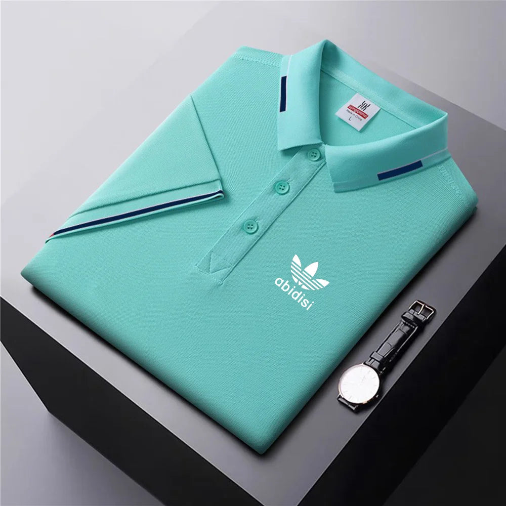 Men's quick drying breathable business casual polo T-shirt