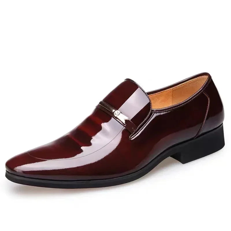 Luxury Business Oxford Leather Shoes Men Breathable Patent Leather Formal Shoes Plus Size