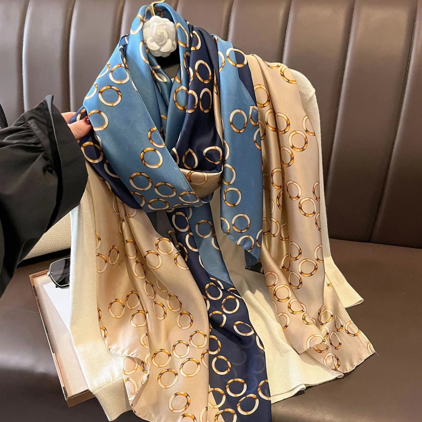 Women Fashion Print Silk Scarf Luxury Brand