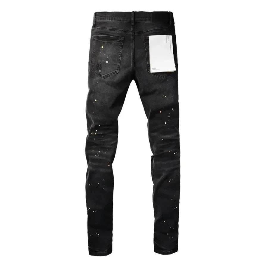 High Quality Purple Brand Jeans American High Street Ripped