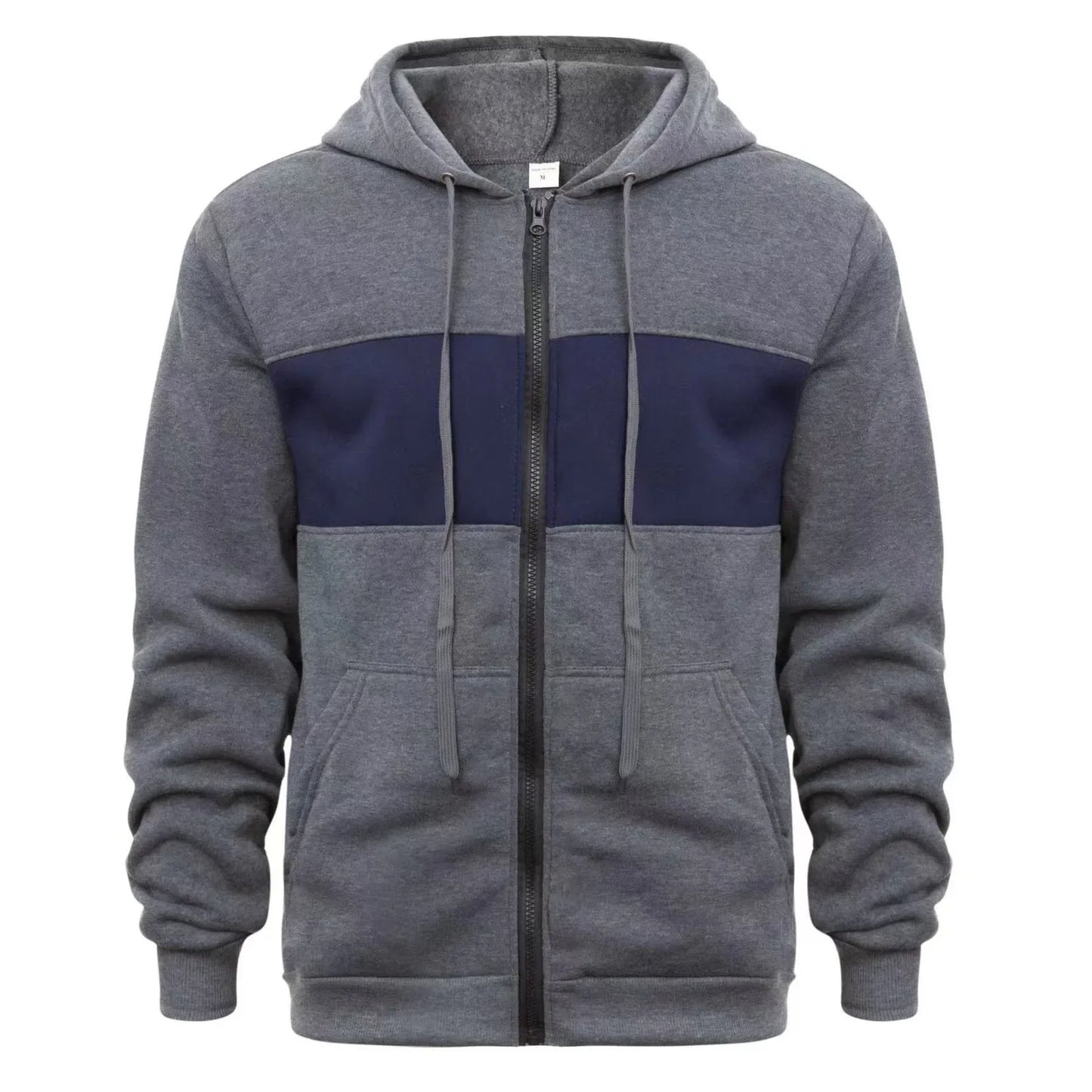 Men's Hoody Cardigan Sweatshirt Color Blocking