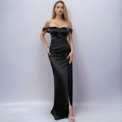 Solid Color Off-shoulder Mermaid Formal Evening Dress