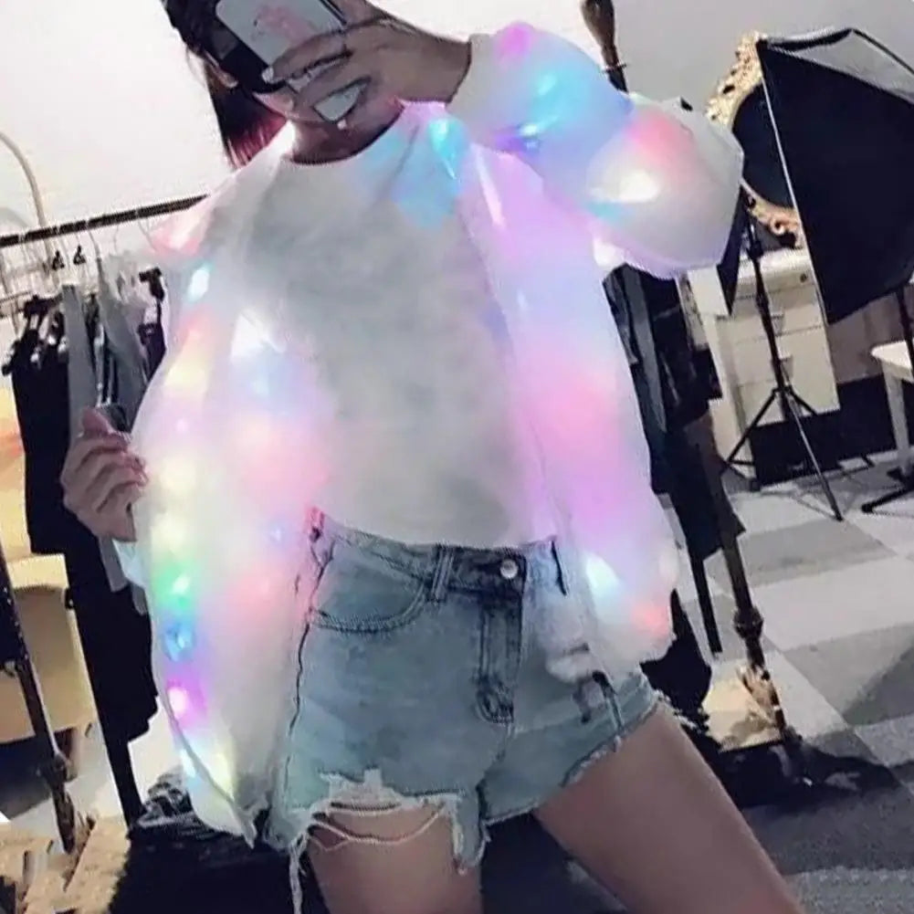 LED Hooded Jacket  Light-up Party Jackets Women & Men