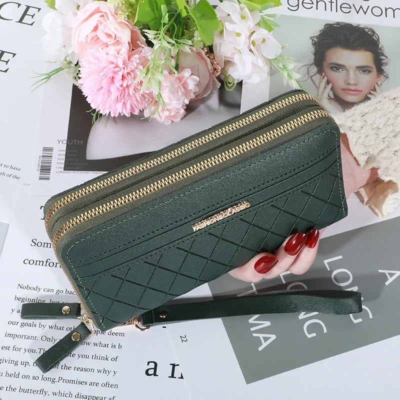 Long Women's Wallet Female Purses Tassel Coin Purse Card Holder Wallets Double Zipper