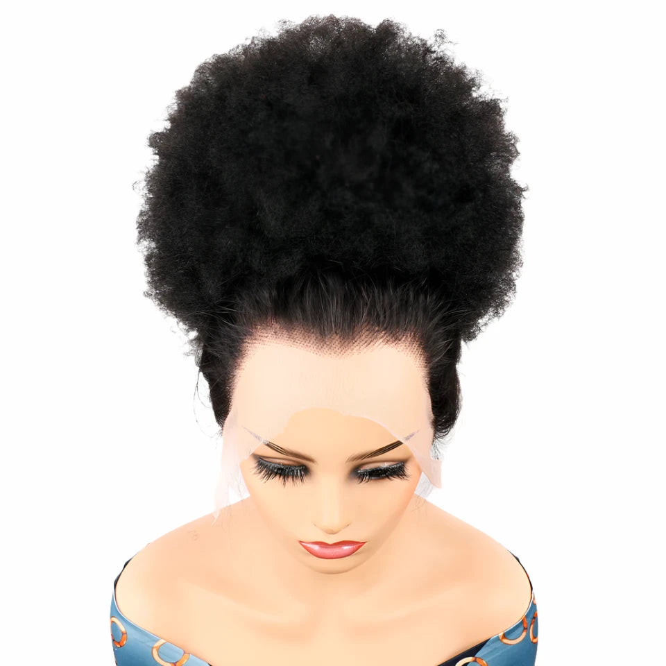 Afro Puff Hair Bun Chignon 8 10 Inch Short Drawstring Ponytail 100% Human Hair Brazilian Remy Hair Extension Hairpiece For Women