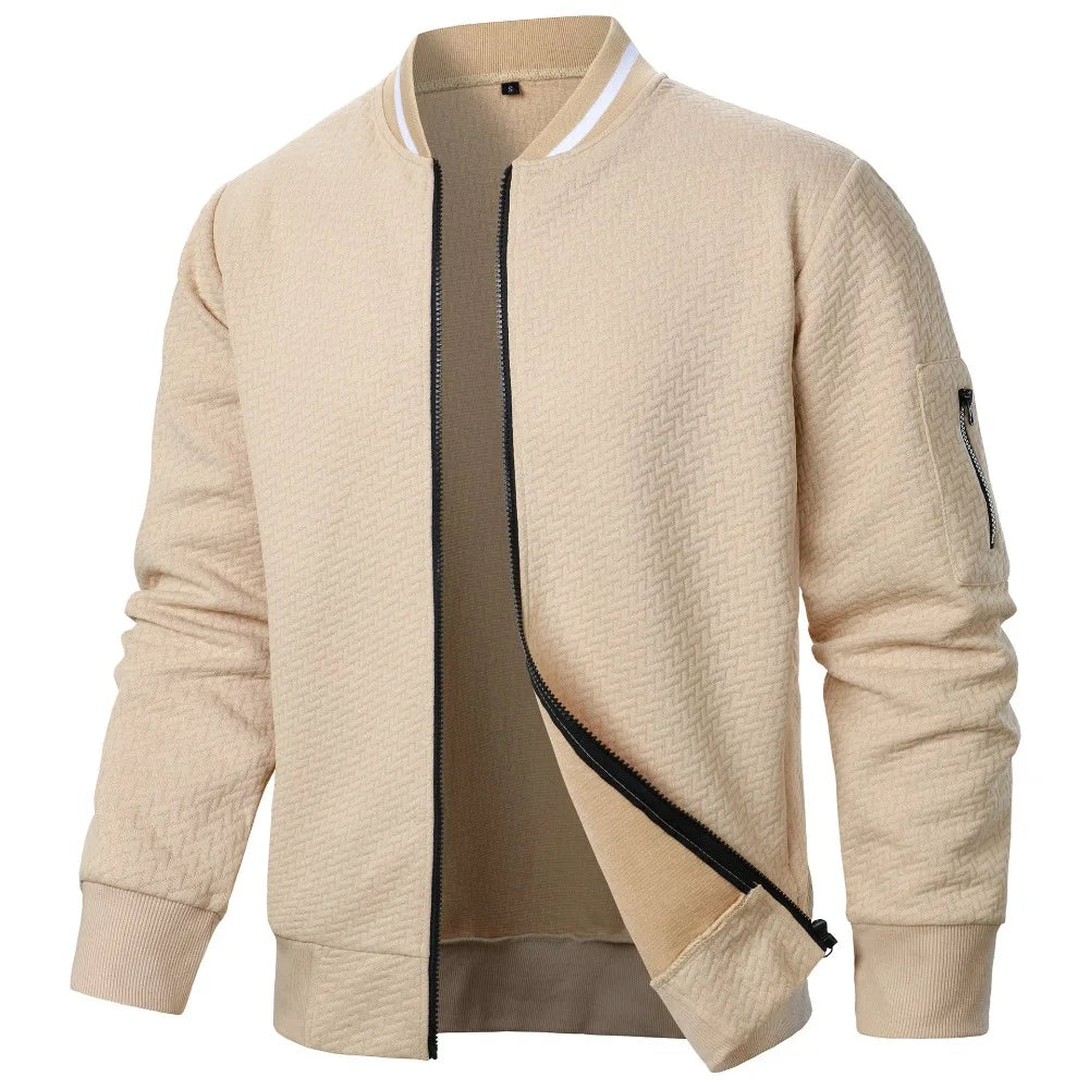 New Men's New Zip Stand Collar Sweatshirt Jacket