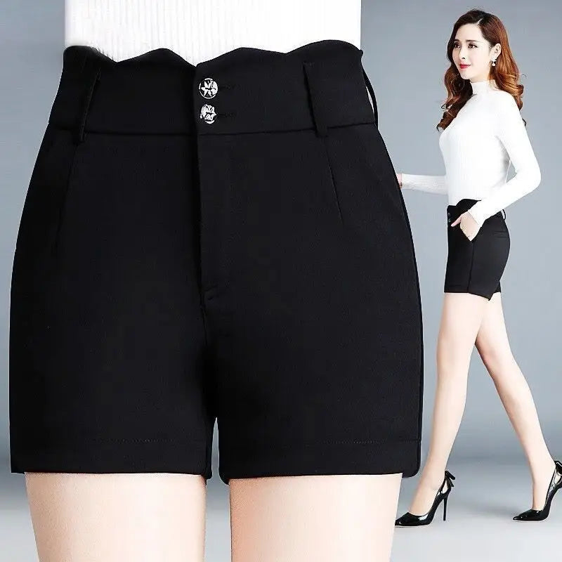 Slim Shorts Women Clothes Casual Temperament All-match Straight Leg Pants