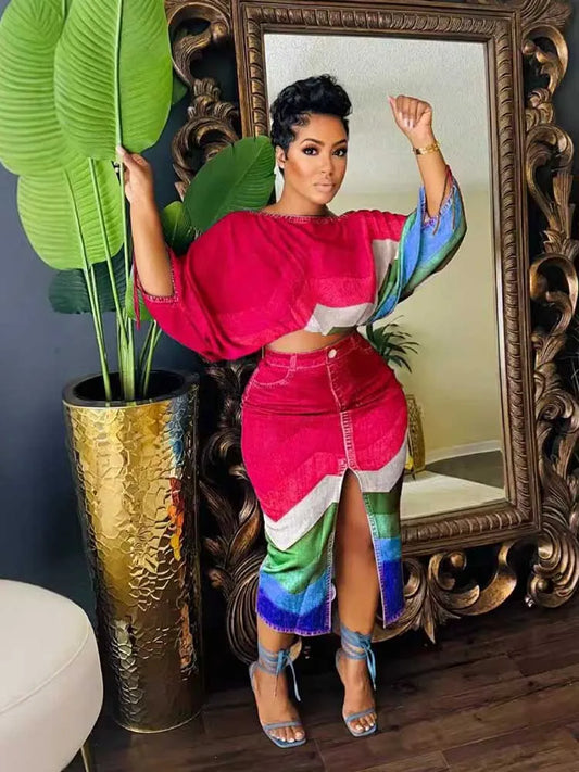 2 Piece Outfit Set Women Streetwear