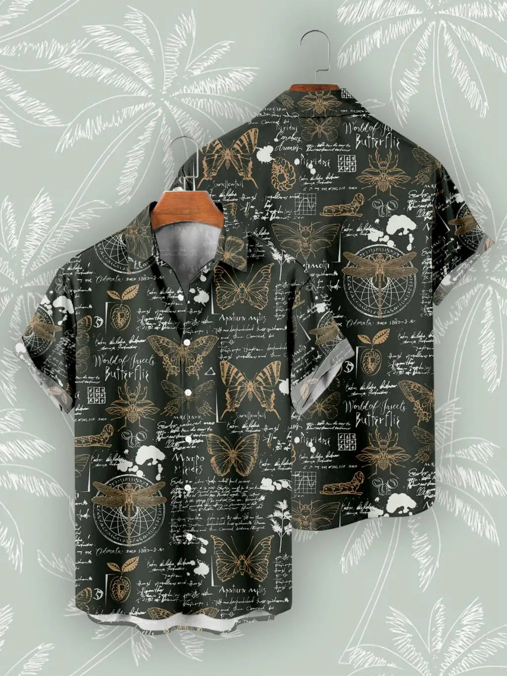 Hawaiian Shirts For Men's Skull Summer Casual Short Sleeve