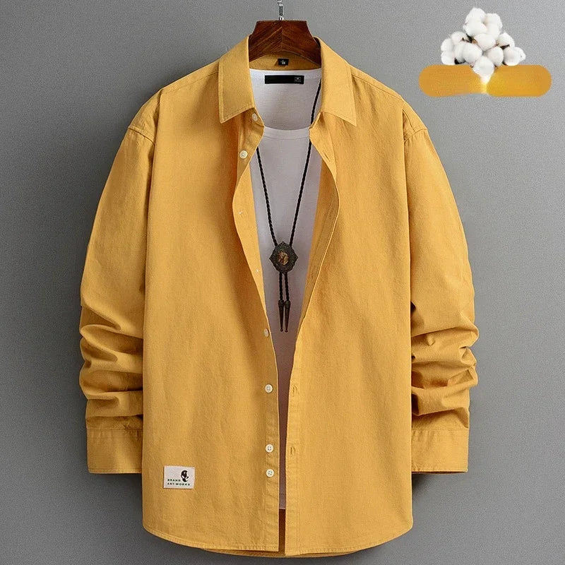 100% Pure Cotton Shirt Jacket Men