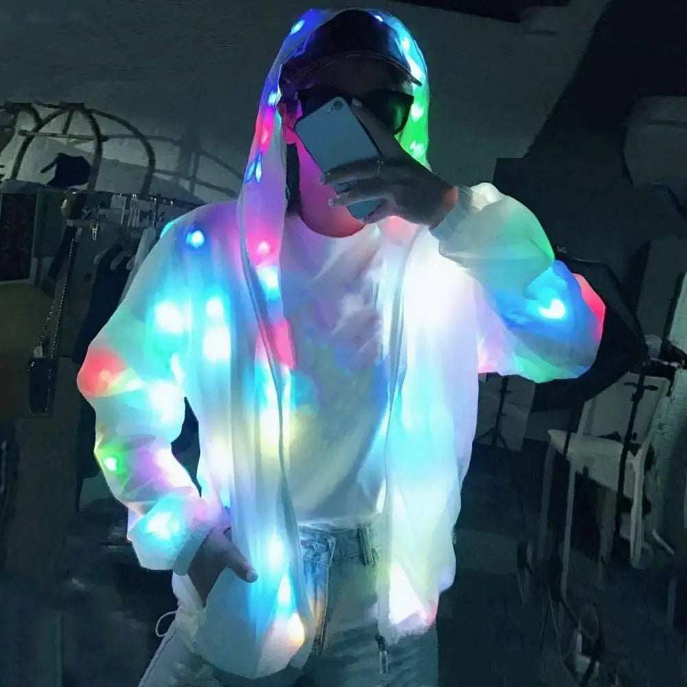 LED Hooded Jacket  Light-up Party Jackets Women & Men