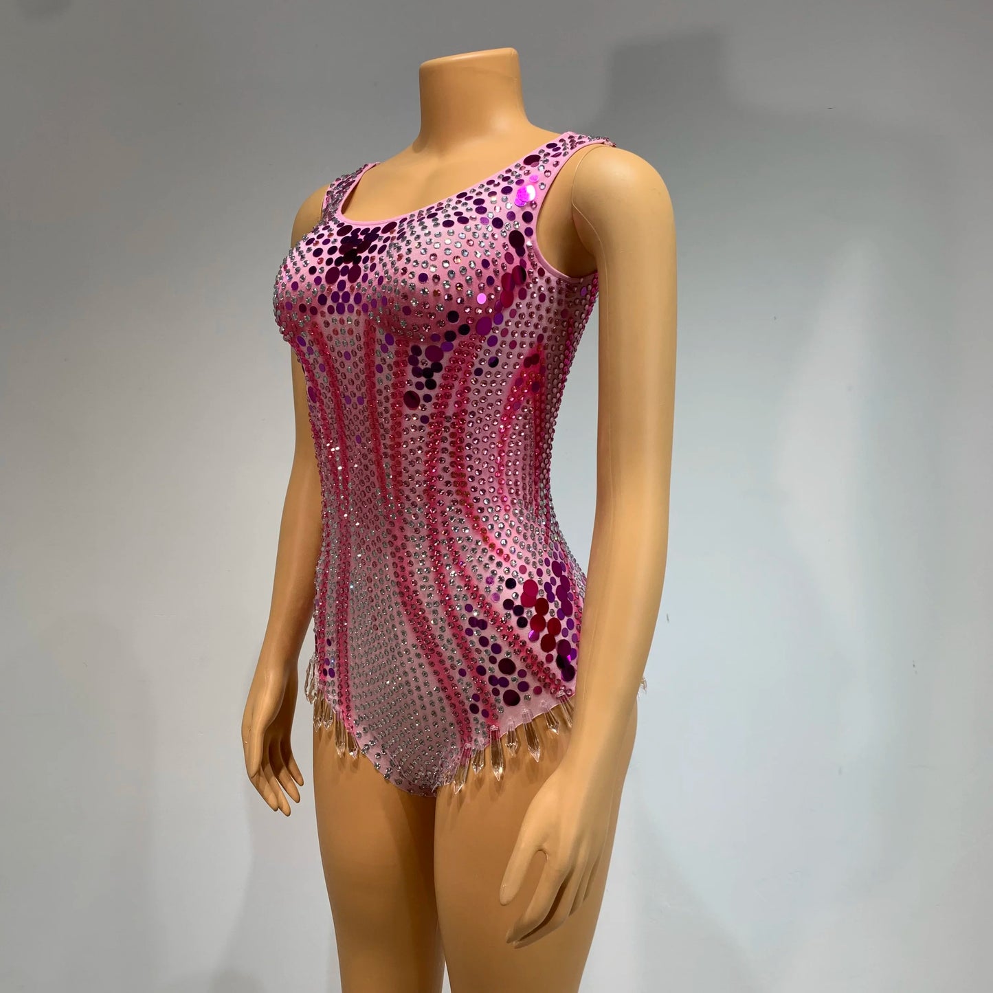 2024 New Arrival Sparkly Rhinestones Tight Bodysuit For Women