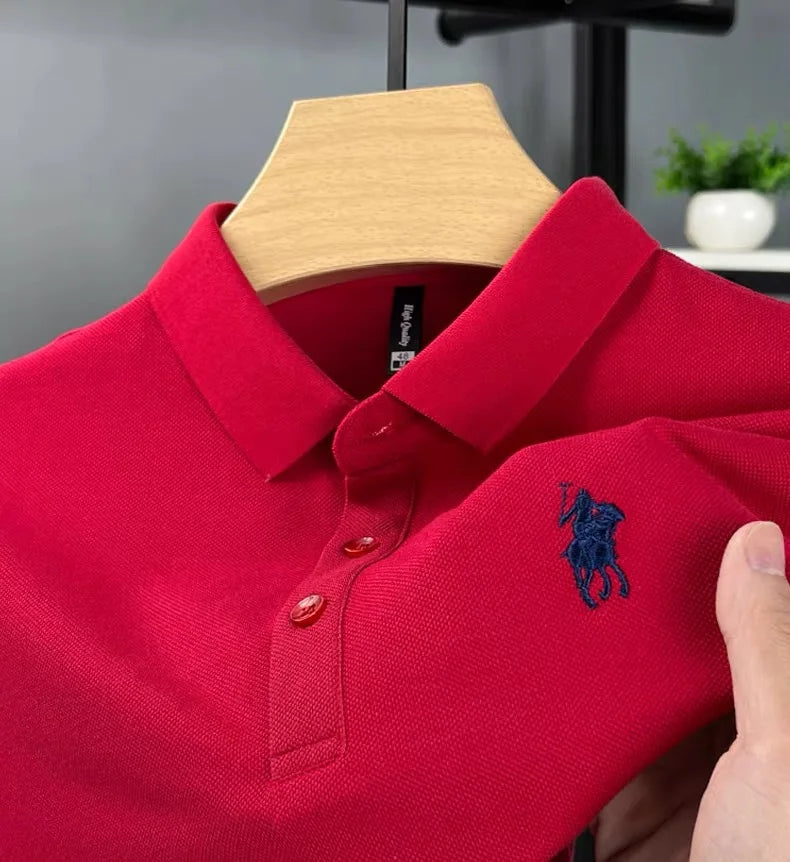 100% cotton men's short sleeved POLO  T-shirt