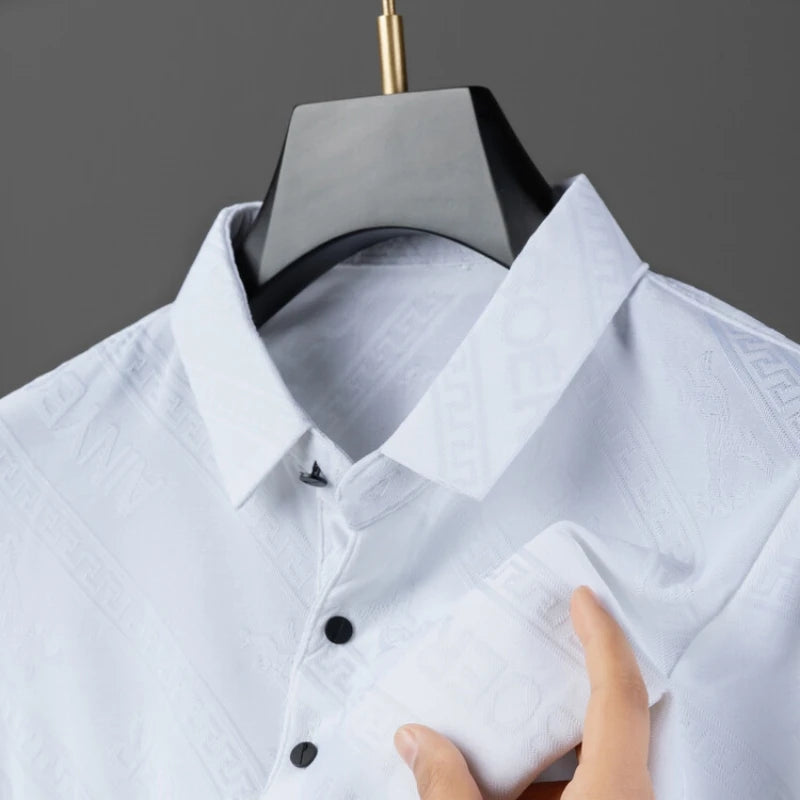 Luxury brand short sleeve men's polo shirt