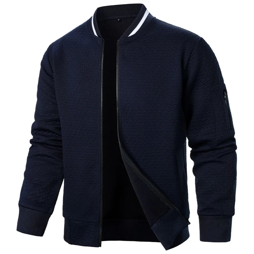 New Men's New Zip Stand Collar Sweatshirt Jacket