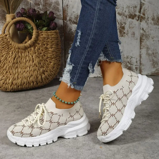 Thick Sole Elevated Casual Shoes for Women Plus Size