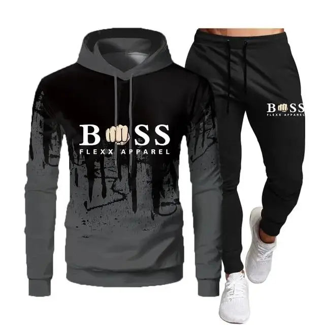 New Brand Men's Tracksuit Sportswear Hoodies Sweatshirts Sweatpants Two Piece Sets