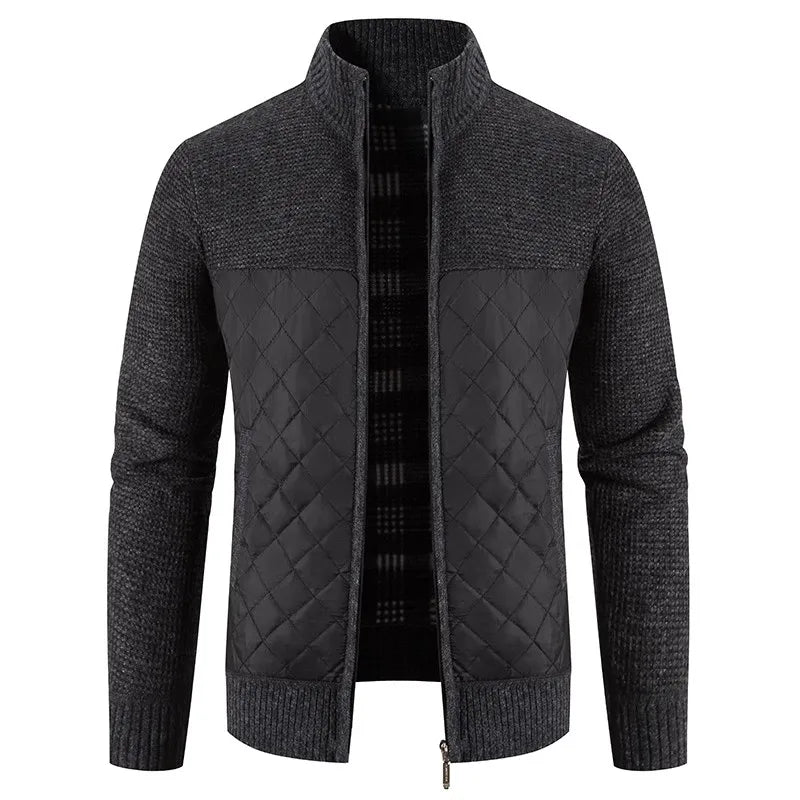 New Men's Jacket Slim Fit Stand Collar Zipper Jacket