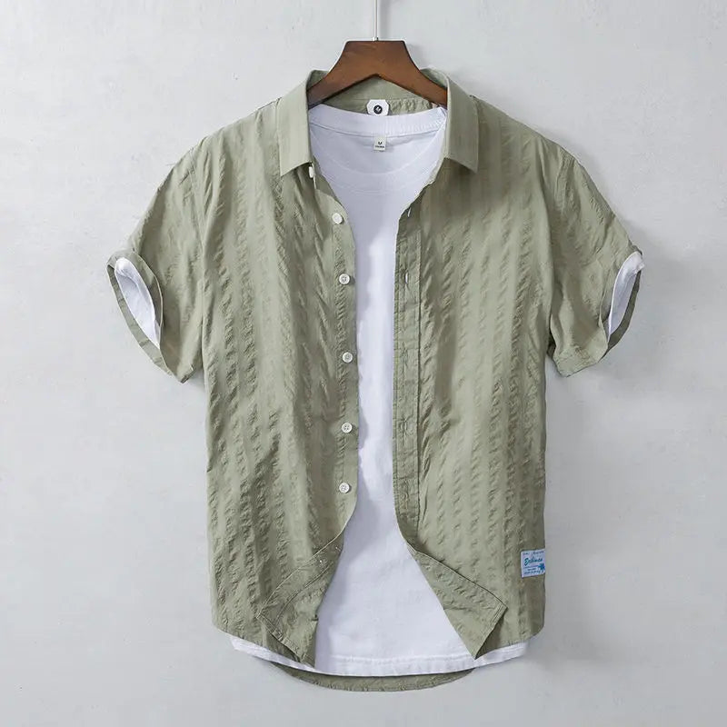 New Solid Color Fashion Turn-down Collar Shirt