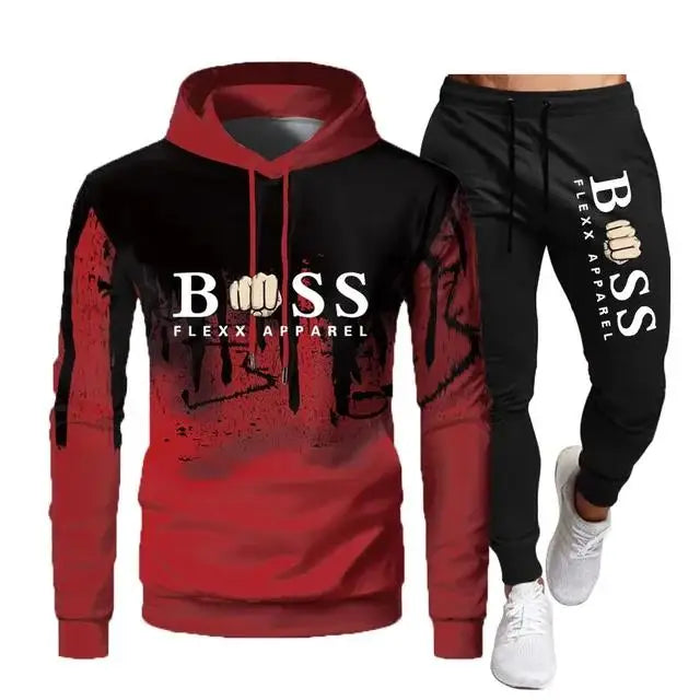 New Brand Men's Tracksuit Sportswear Hoodies Sweatshirts Sweatpants Two Piece Sets