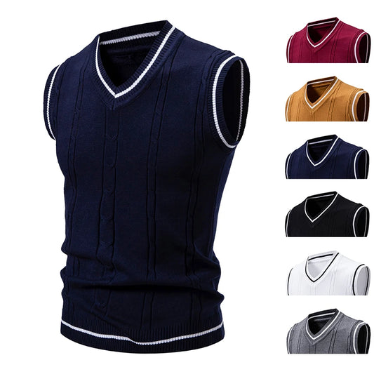 Men's New Sleeveless Knitwear Vest Men's Top