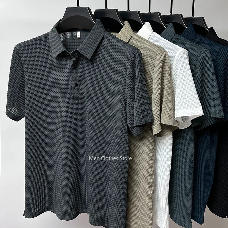 Men Short-sleeved Polo T-Shirt Brand Clothes