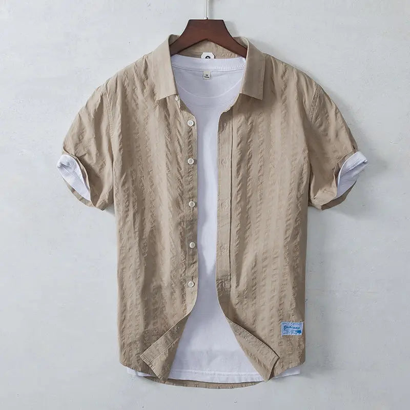 New Solid Color Fashion Turn-down Collar Shirt