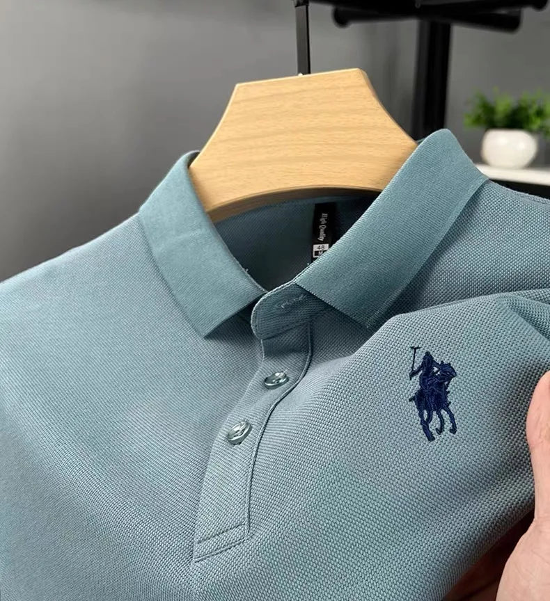 100% cotton men's short sleeved POLO  T-shirt