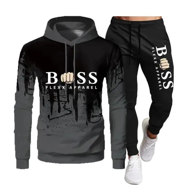 New Brand Men's Tracksuit Sportswear Hoodies Sweatshirts Sweatpants Two Piece Sets