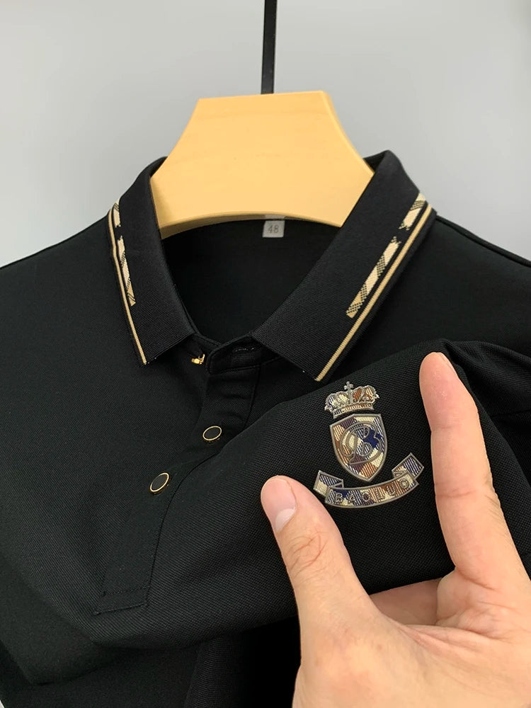 High end brand short sleeve POLO shirt casual business clothing